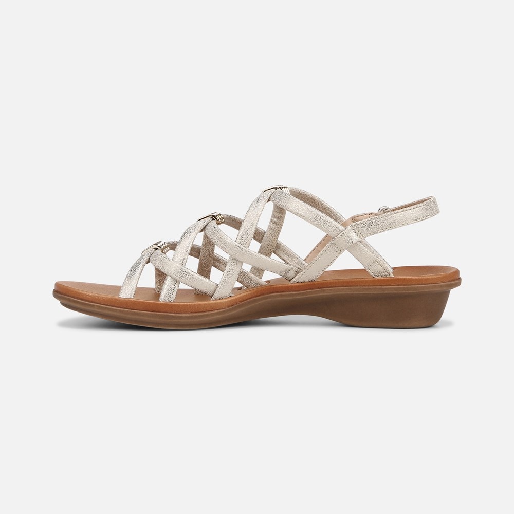 Naturalizer SOUL Sierra Strappy Sandal - Gold Faux Leather Naturalizer SOUL Sierra Strappy Sandal - Gold Faux Leather