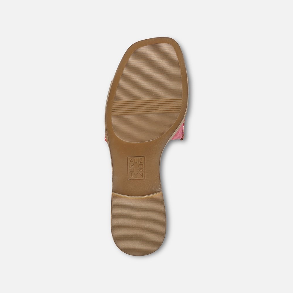 Naturalizer Genevieve Slide Sandal - Sunset Coral Pink Woven Leather Naturalizer Genevieve Slide Sandal - Sunset Coral Pink Woven Leather