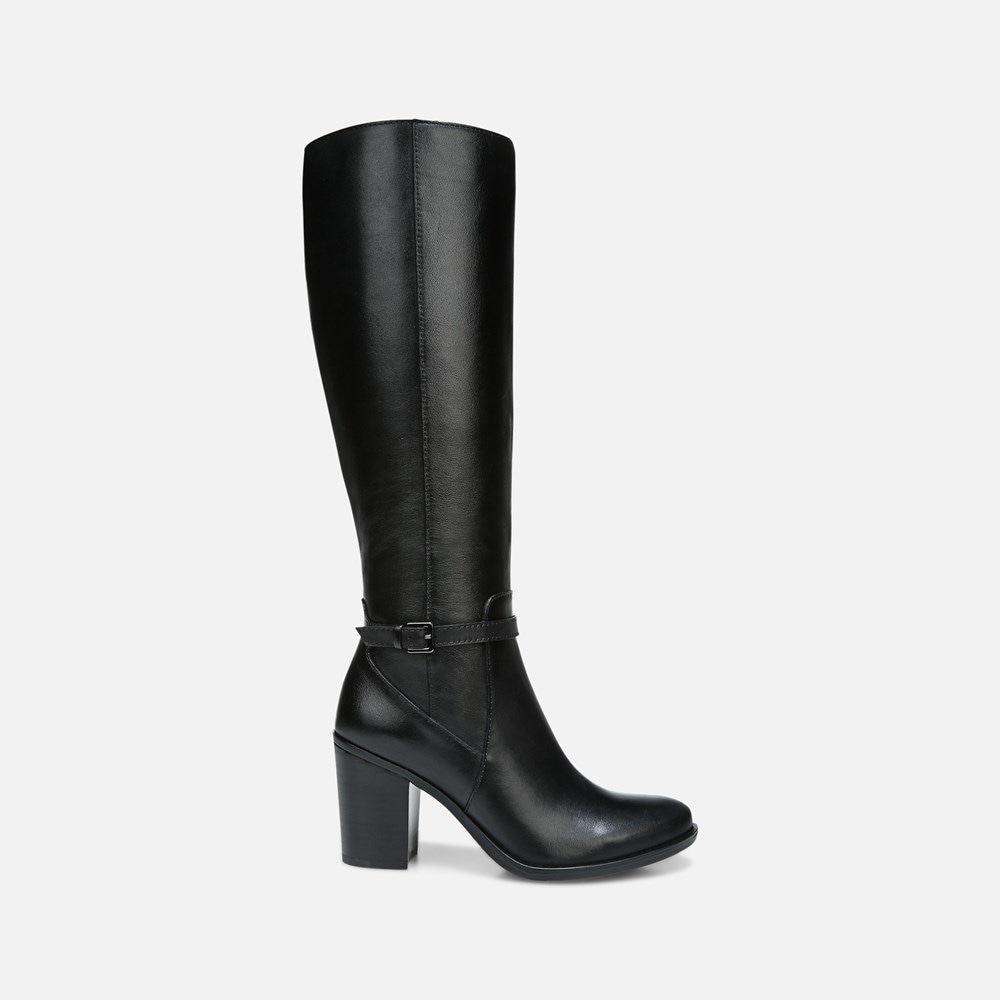 Naturalizer Kalina Knee High Boot - Black Leather Naturalizer Kalina Knee High Boot - Black Leather