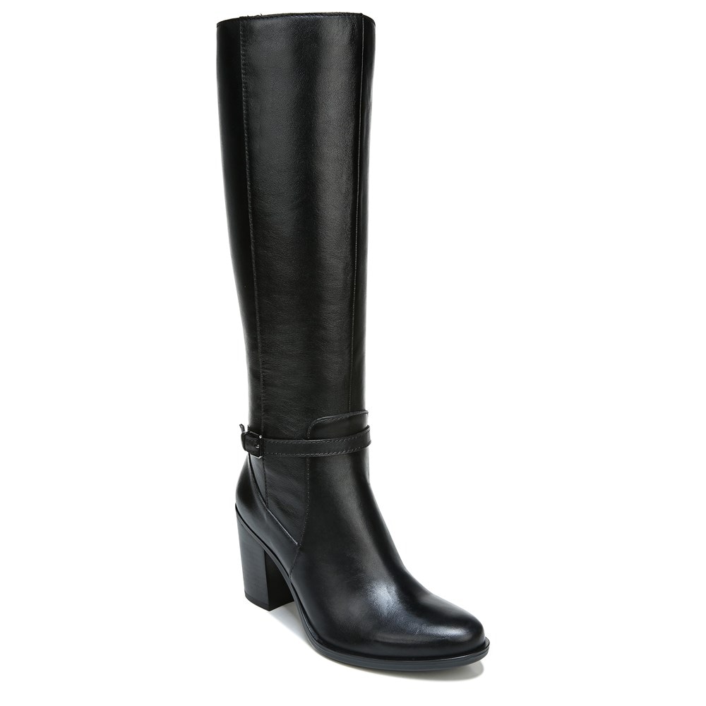 Naturalizer Kalina Knee High Boot - Black Leather Naturalizer Kalina Knee High Boot - Black Leather