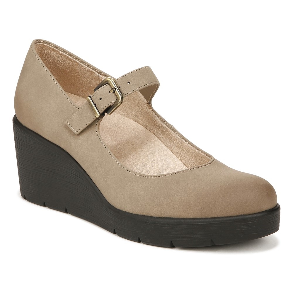 Naturalizer SOUL Adore Mary Jane Wedge - Mushroom Grey Synthetic Naturalizer SOUL Adore Mary Jane Wedge - Mushroom Grey Synthetic