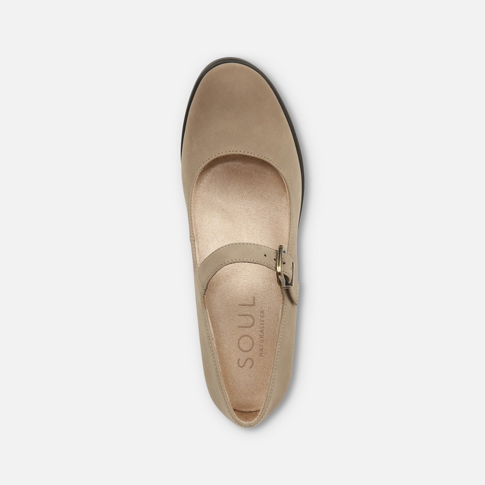 Naturalizer SOUL Adore Mary Jane Wedge - Mushroom Grey Synthetic Naturalizer SOUL Adore Mary Jane Wedge - Mushroom Grey Synthetic