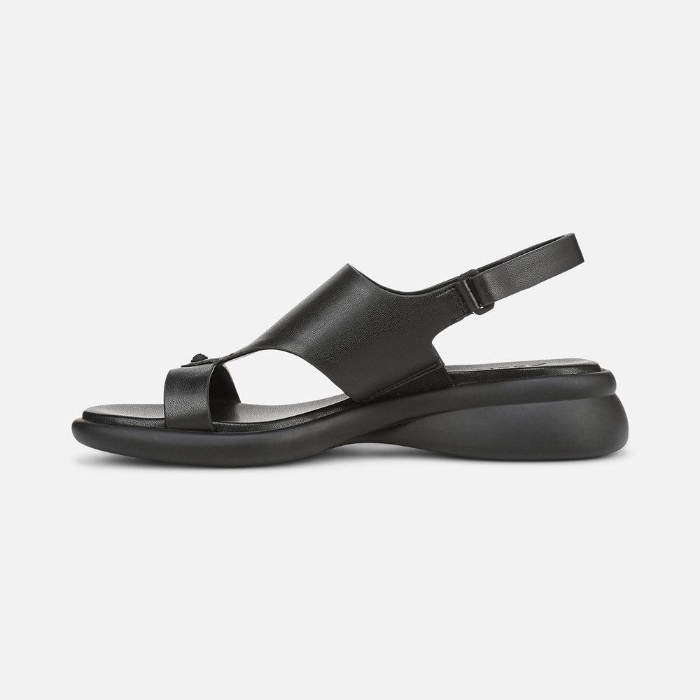 Naturalizer Lillian Slingback Sandal - Black Faux Leather Naturalizer Lillian Slingback Sandal - Black Faux Leather