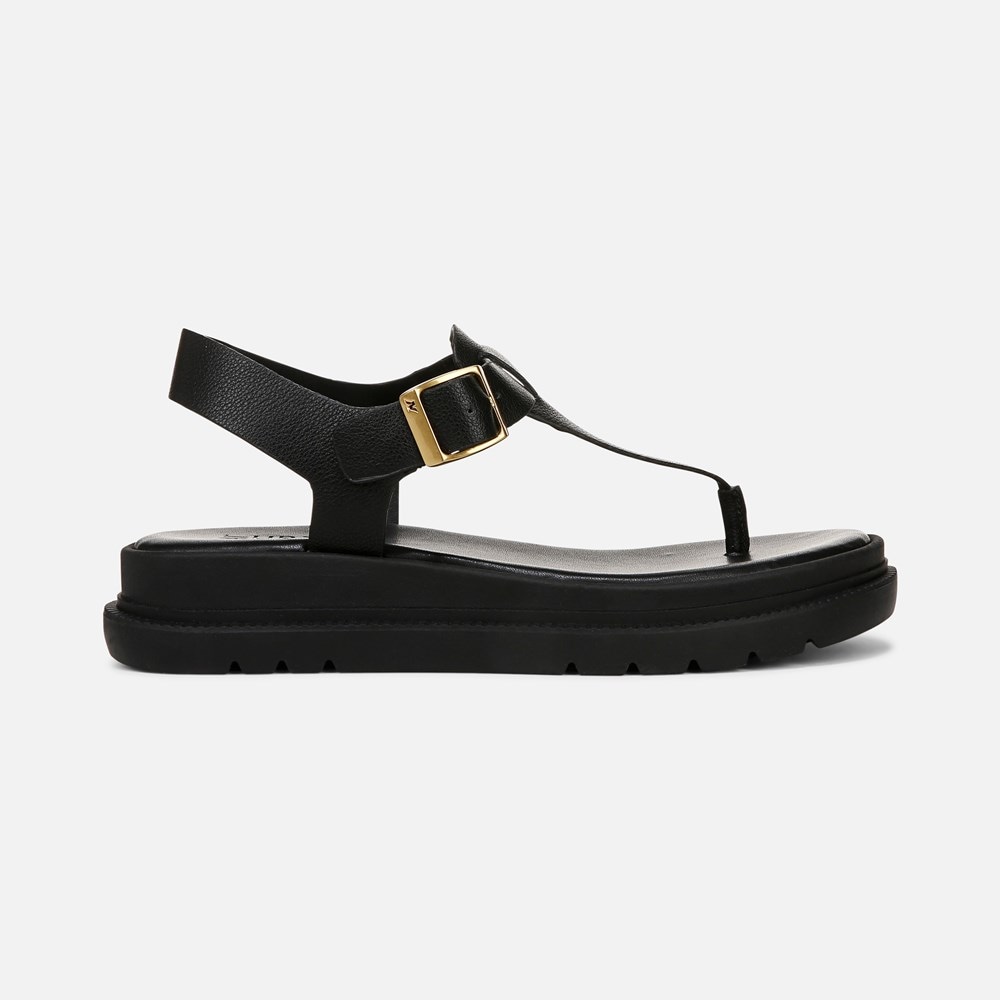 Naturalizer Alyssa Sandal - Black Faux Leather Naturalizer Alyssa Sandal - Black Faux Leather