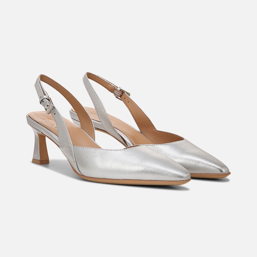 Naturalizer Dalary Slingback Pump - Silver Leather