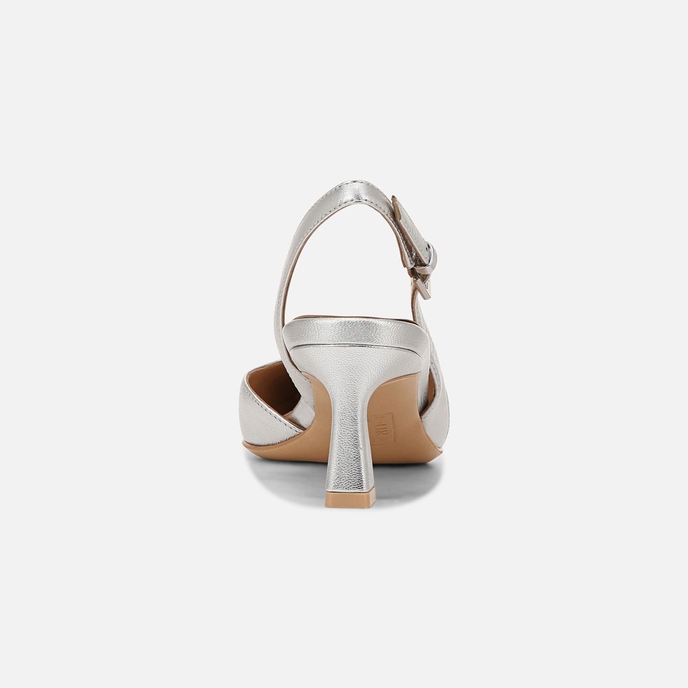 Naturalizer Dalary Slingback Pump - Silver Leather Naturalizer Dalary Slingback Pump - Silver Leather