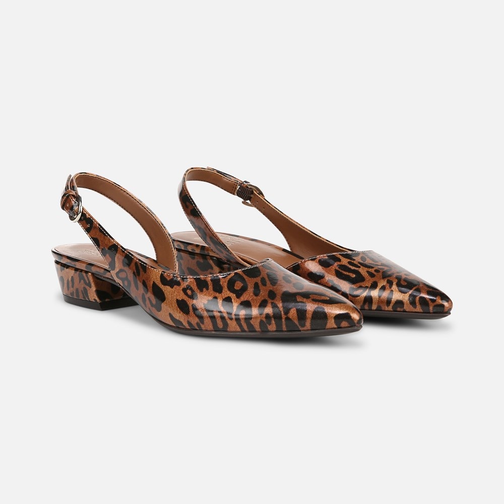 Naturalizer Banks Pointed Toe Flat - Leopard Print Faux Leather Naturalizer Banks Pointed Toe Flat - Leopard Print Faux Leather