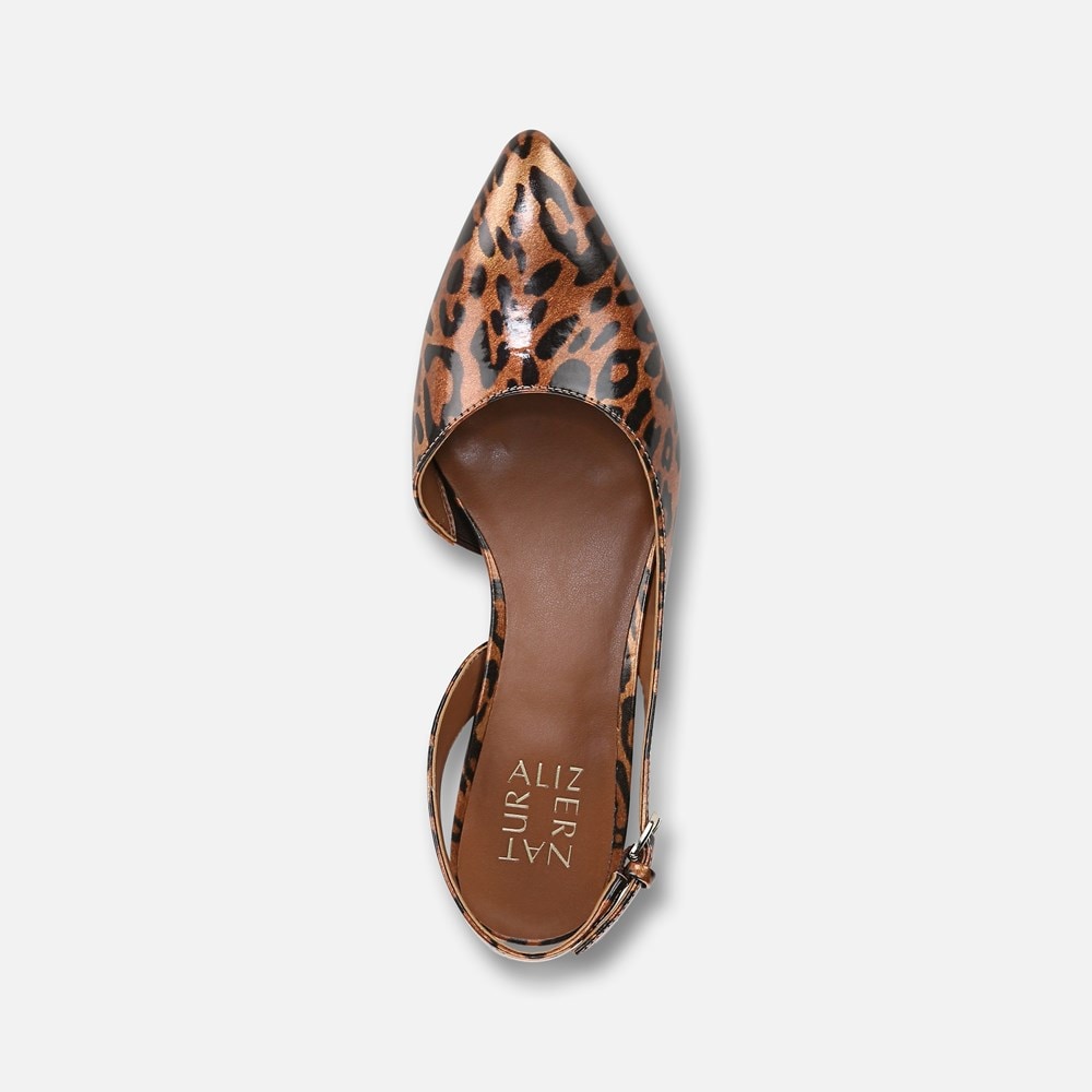 Naturalizer Banks Pointed Toe Flat - Leopard Print Faux Leather Naturalizer Banks Pointed Toe Flat - Leopard Print Faux Leather