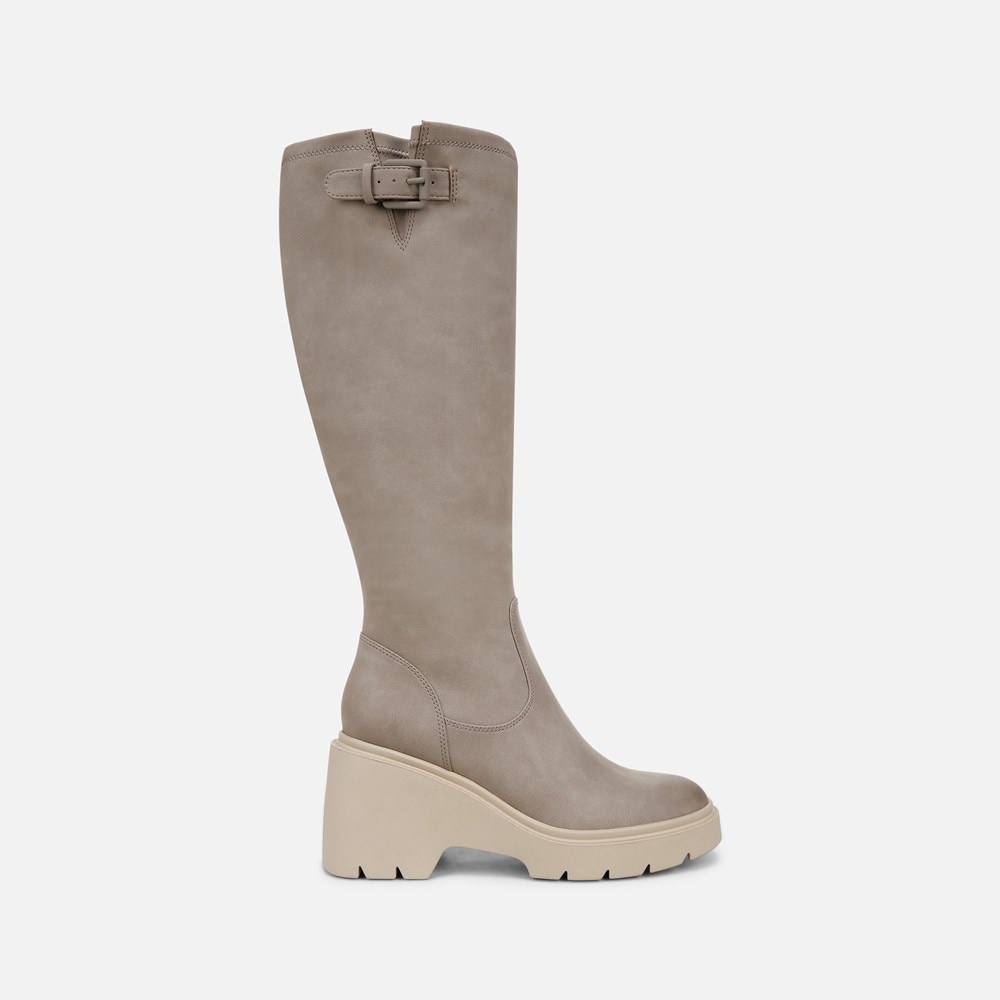 Naturalizer Soul Cache Knee High Boot - Dove Grey Faux Leather