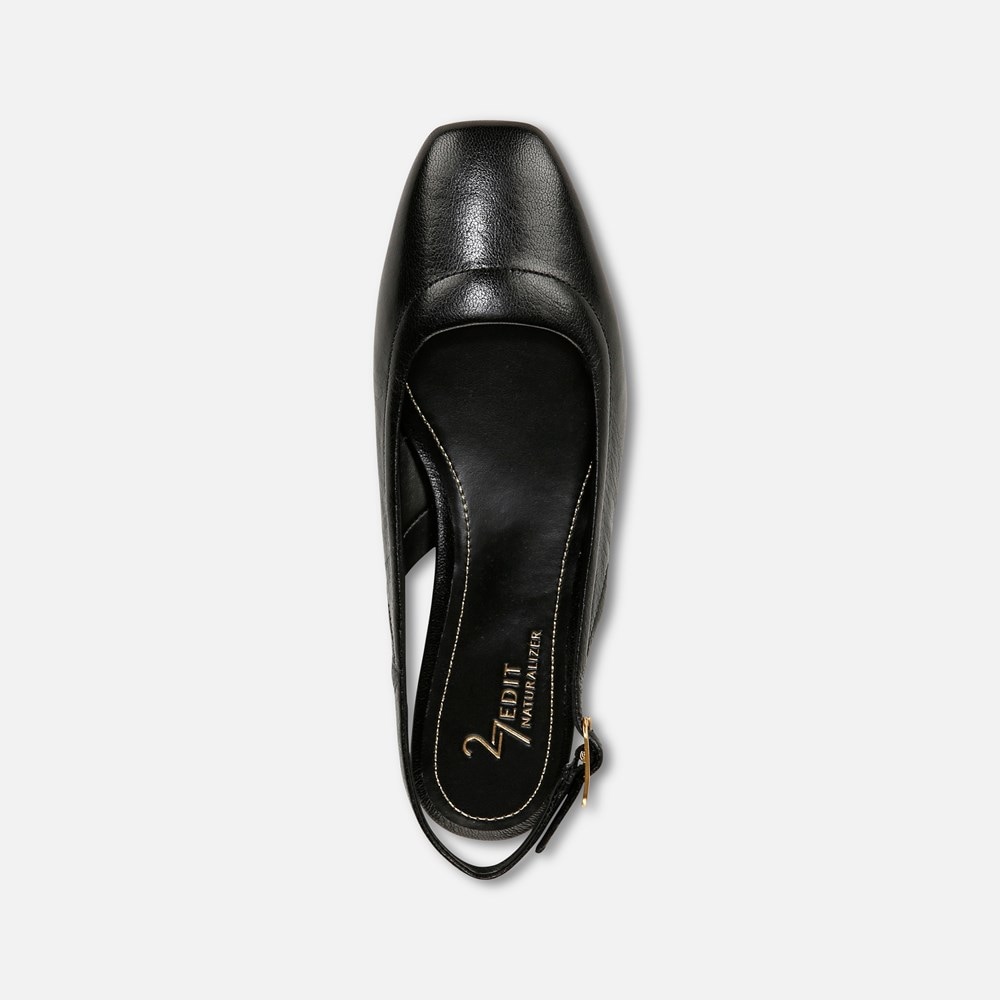 Naturalizer 27 EDIT Cadence Slingback Flat - Black Leather Naturalizer 27 EDIT Cadence Slingback Flat - Black Leather