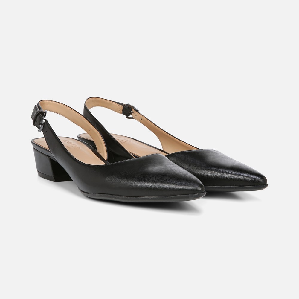 Naturalizer Banks Pointed Toe Flat - Black Leather Naturalizer Banks Pointed Toe Flat - Black Leather