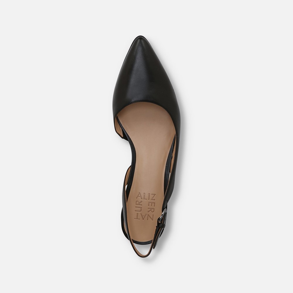 Naturalizer Banks Pointed Toe Flat - Black Leather Naturalizer Banks Pointed Toe Flat - Black Leather