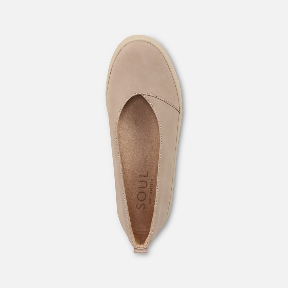 Naturalizer SOUL Neela Slip On - Warm Taupe Beige Synthetic Naturalizer SOUL Neela Slip On - Warm Taupe Beige Synthetic