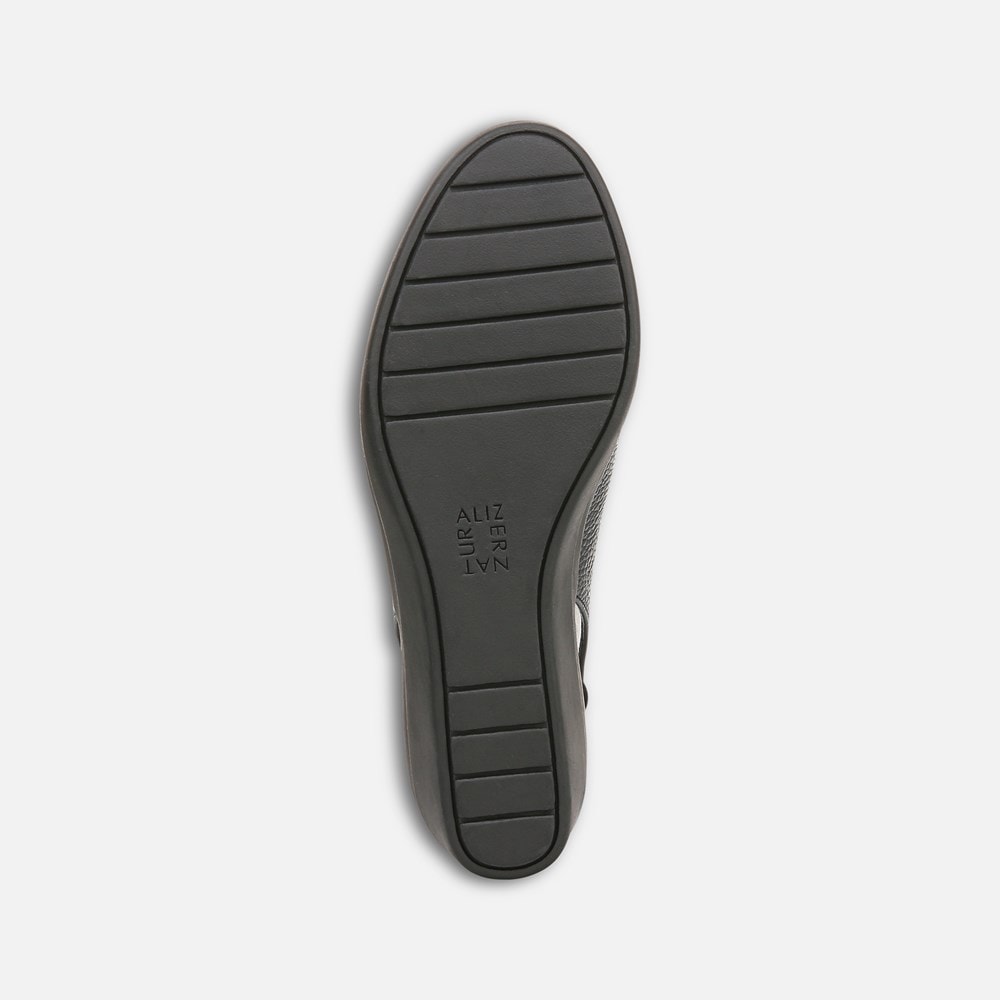 Naturalizer Sutton Slingback Wedge - Black Leather Naturalizer Sutton Slingback Wedge - Black Leather