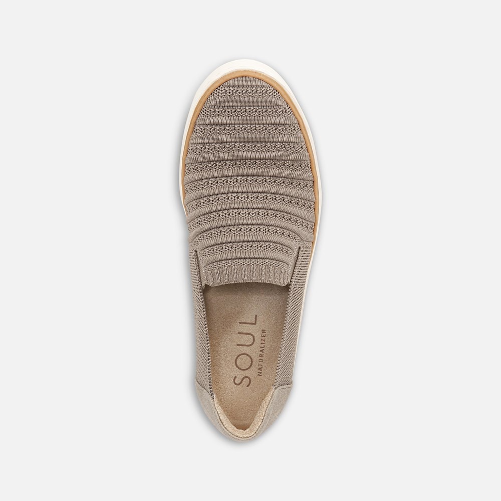 Naturalizer SOUL Kemper Slip On Sneaker - Grey Knit Fabric Naturalizer SOUL Kemper Slip On Sneaker - Grey Knit Fabric