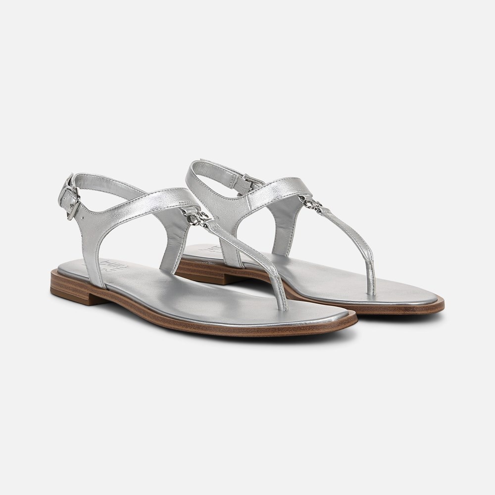 Naturalizer Lizzi Sandal - Silver Faux Leather