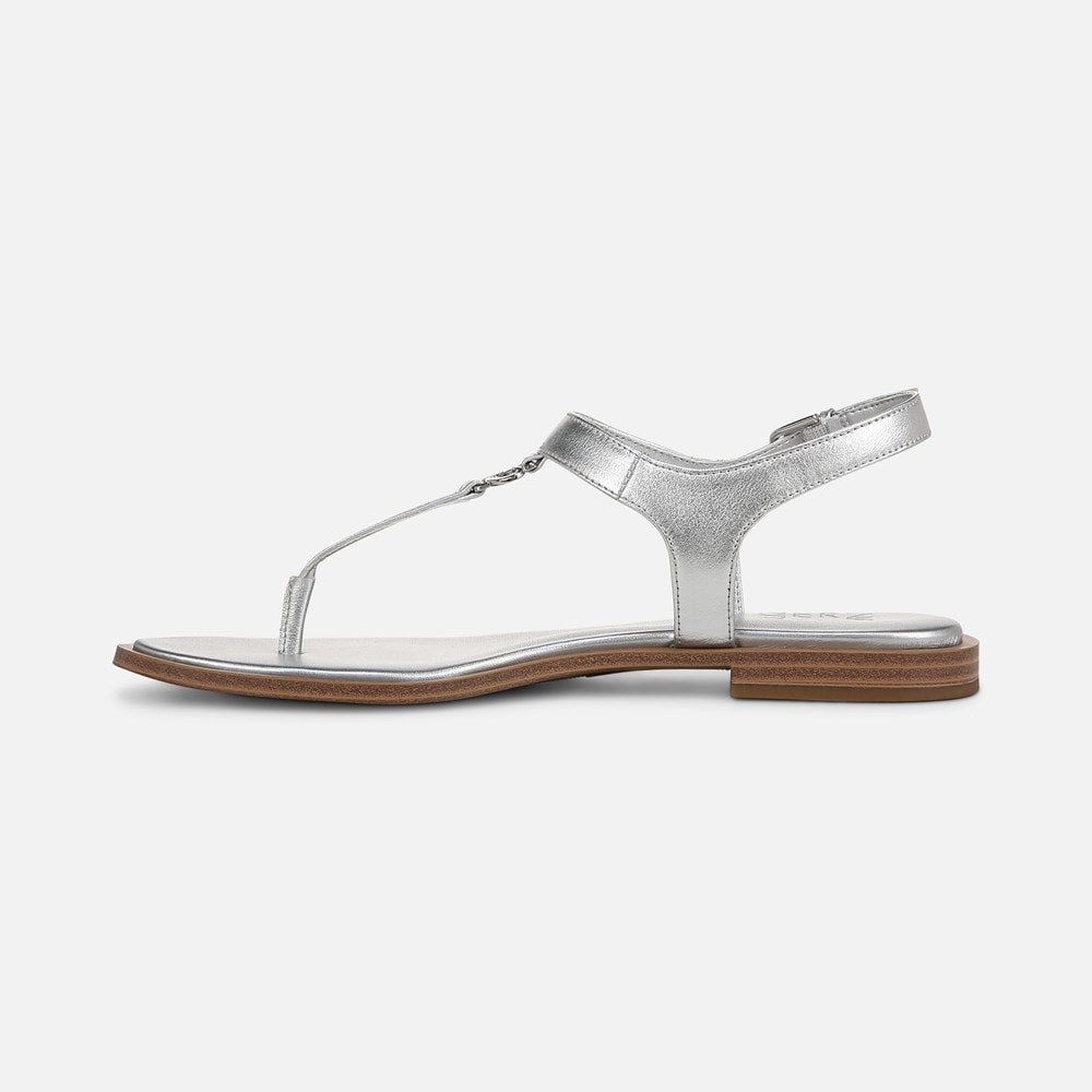 Naturalizer Lizzi Sandal - Silver Faux Leather Naturalizer Lizzi Sandal - Silver Faux Leather