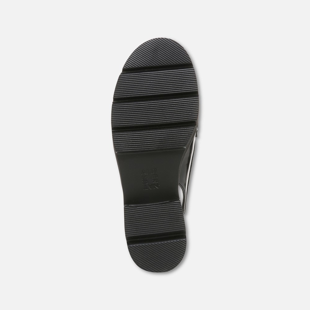 Naturalizer Darry Lug Sole Slingback Loafer - Black Faux Leather Naturalizer Darry Lug Sole Slingback Loafer - Black Faux Leather