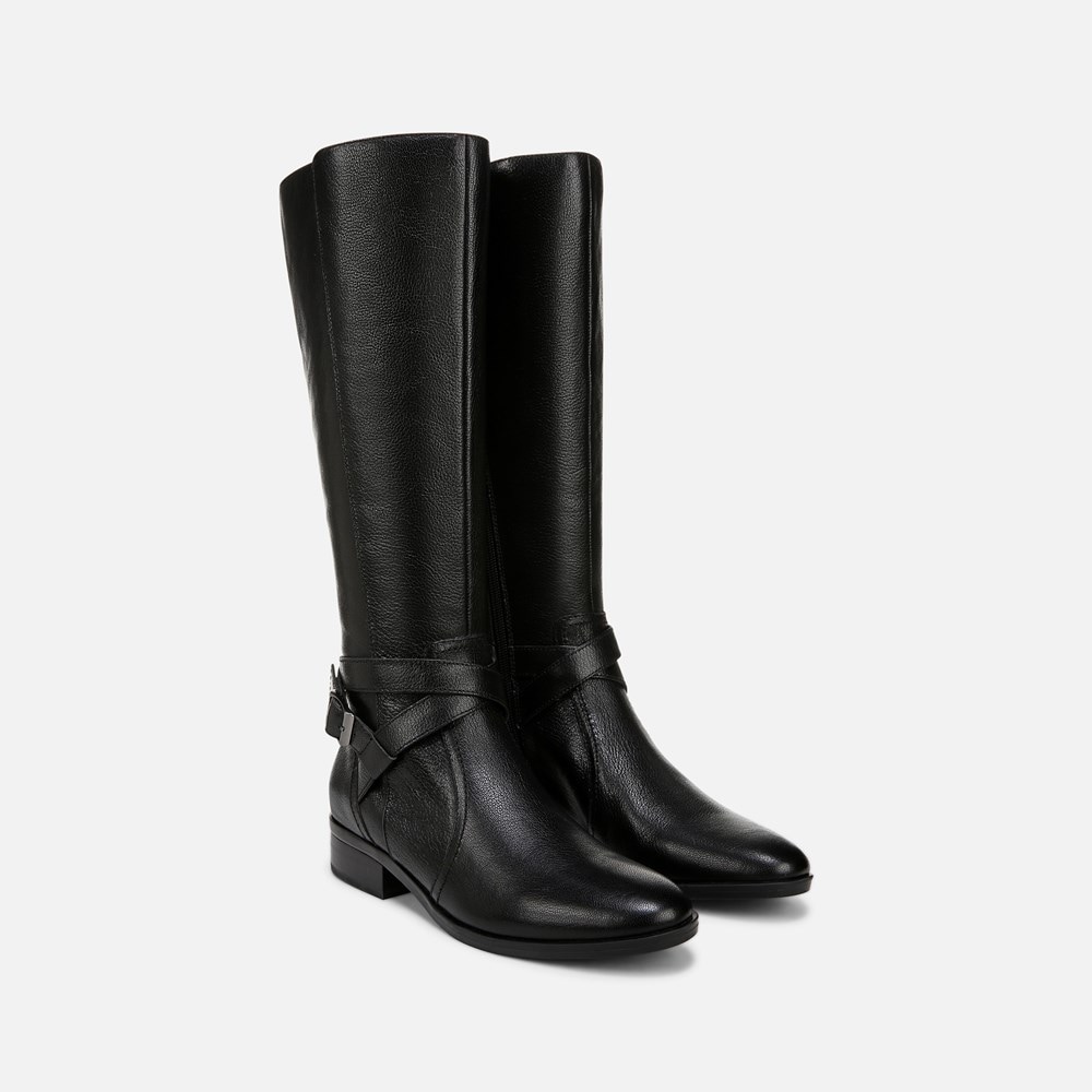 Naturalizer Rena 2 Narrow Calf Riding Boot - Black Leather