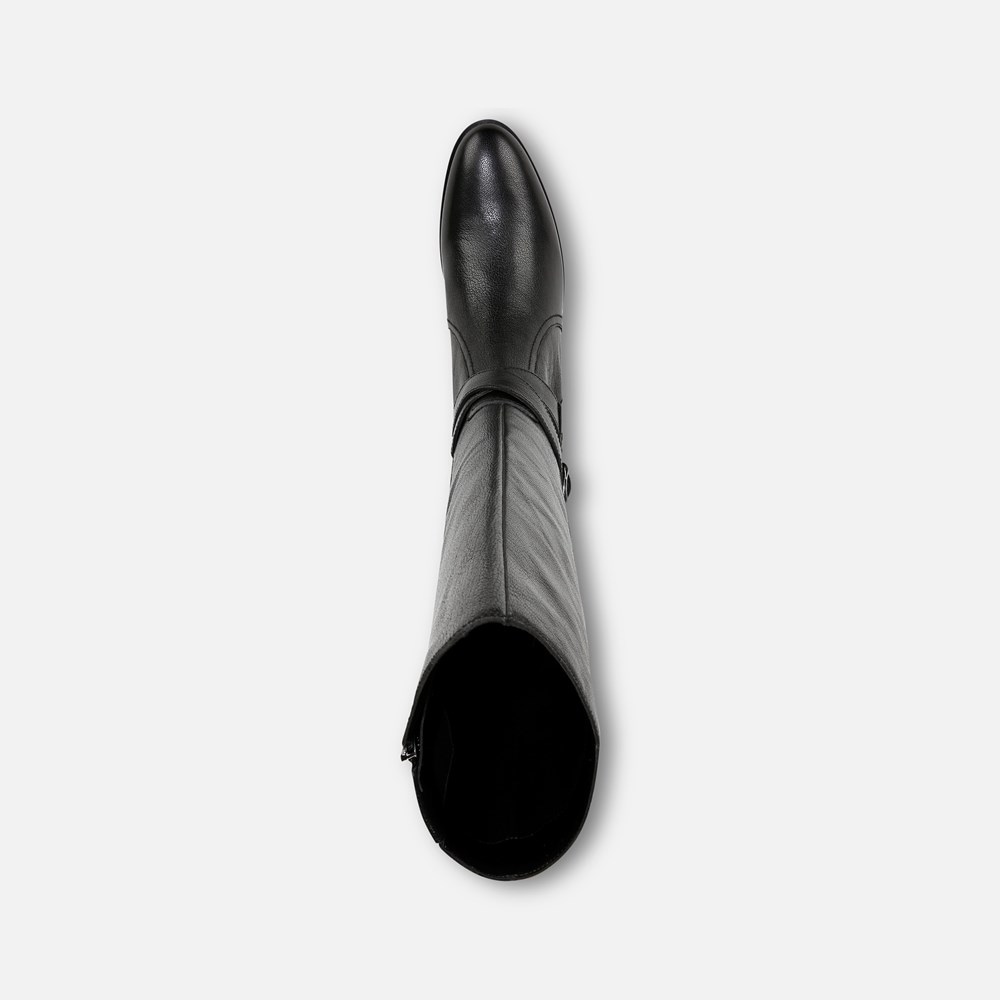 Naturalizer Rena 2 Narrow Calf Riding Boot - Black Leather Naturalizer Rena 2 Narrow Calf Riding Boot - Black Leather