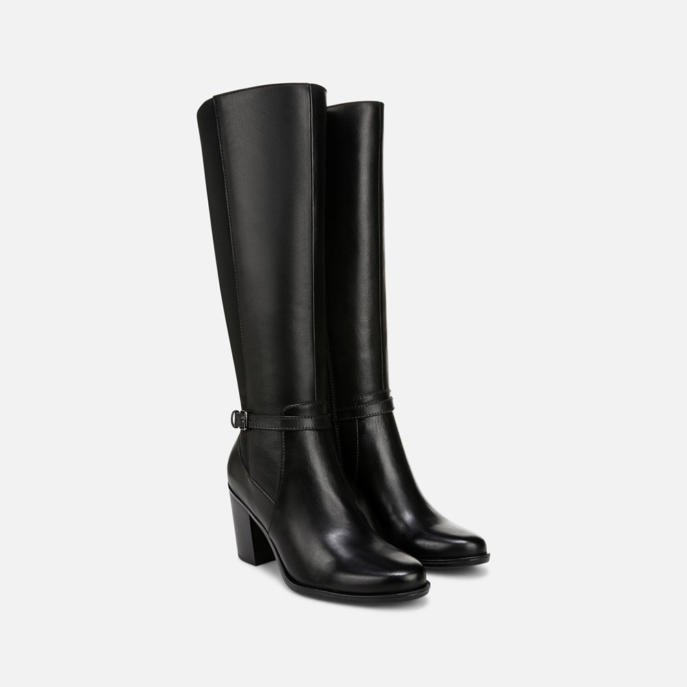 Naturalizer Kalina Stretch Knee High Boot - Black Leather \u0026 Fabric