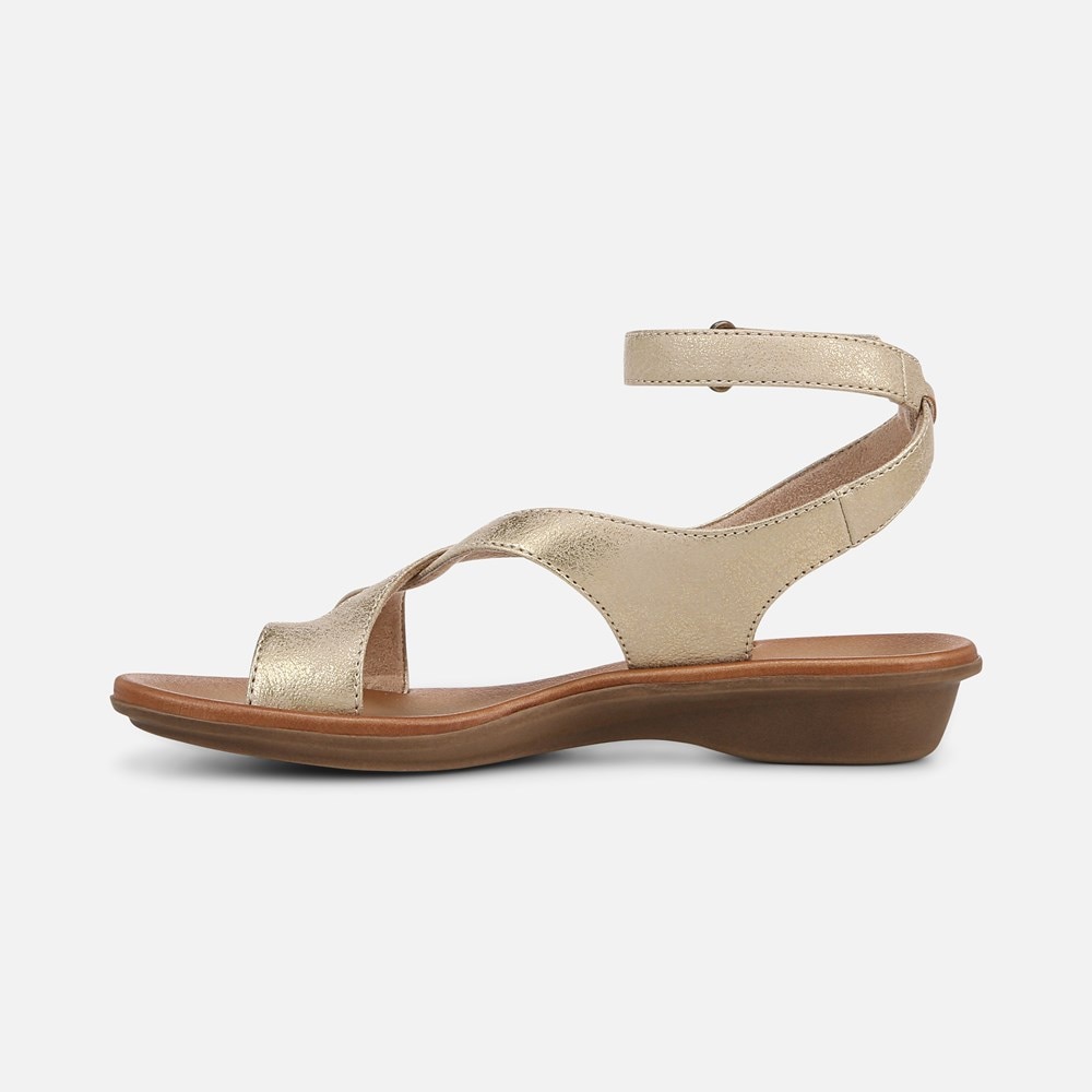 Naturalizer Soul Sivan Strappy Sandal - Gold Faux Leather Naturalizer Soul Sivan Strappy Sandal - Gold Faux Leather