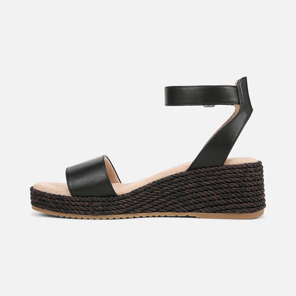 Naturalizer SOUL Gloria Espadrille - Black Faux Leather Naturalizer SOUL Gloria Espadrille - Black Faux Leather