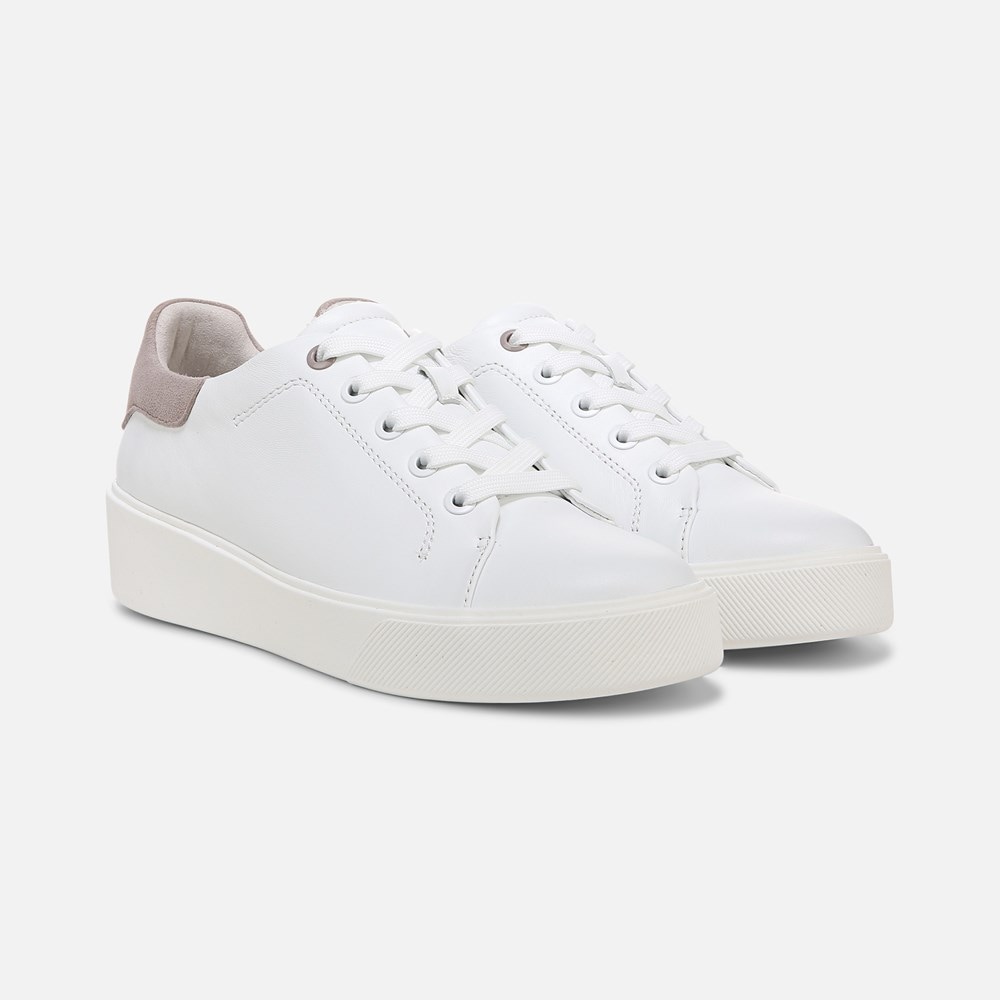 Naturalizer Morrison 2.0 Lace Up Sneaker - White/Turtledove Leather