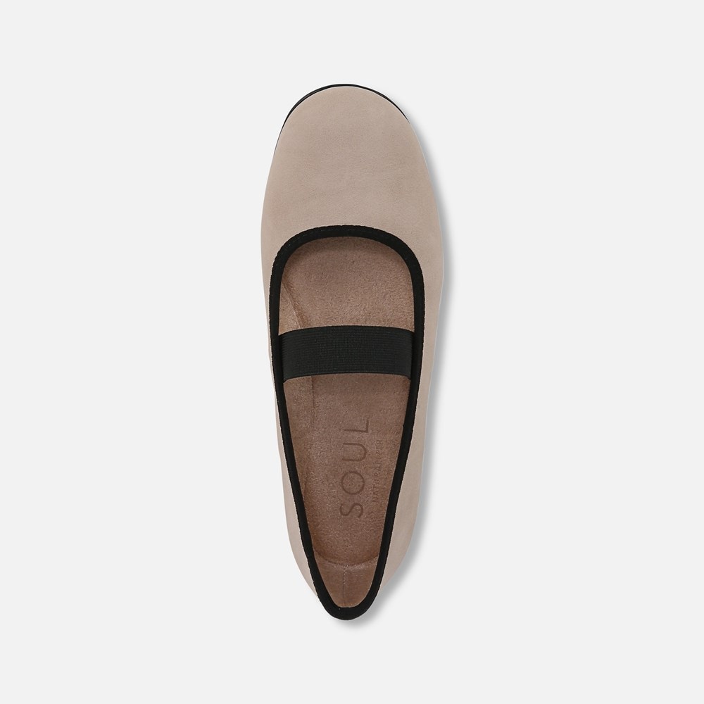 Naturalizer SOUL Brilliant Mary Jane Flat - Tan Faux Leather Naturalizer SOUL Brilliant Mary Jane Flat - Tan Faux Leather