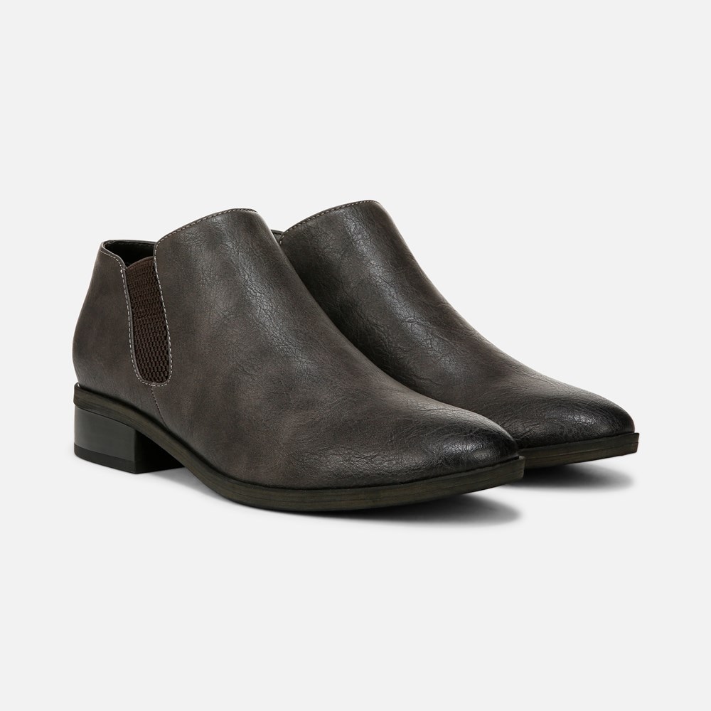 Naturalizer SOUL Respect Ankle Bootie - Smoky Grey Faux Leather