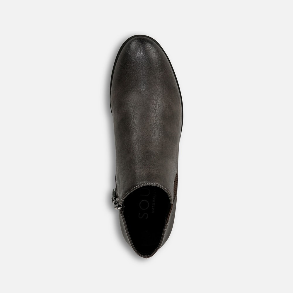 Naturalizer SOUL Respect Ankle Bootie - Smoky Grey Faux Leather Naturalizer SOUL Respect Ankle Bootie - Smoky Grey Faux Leather
