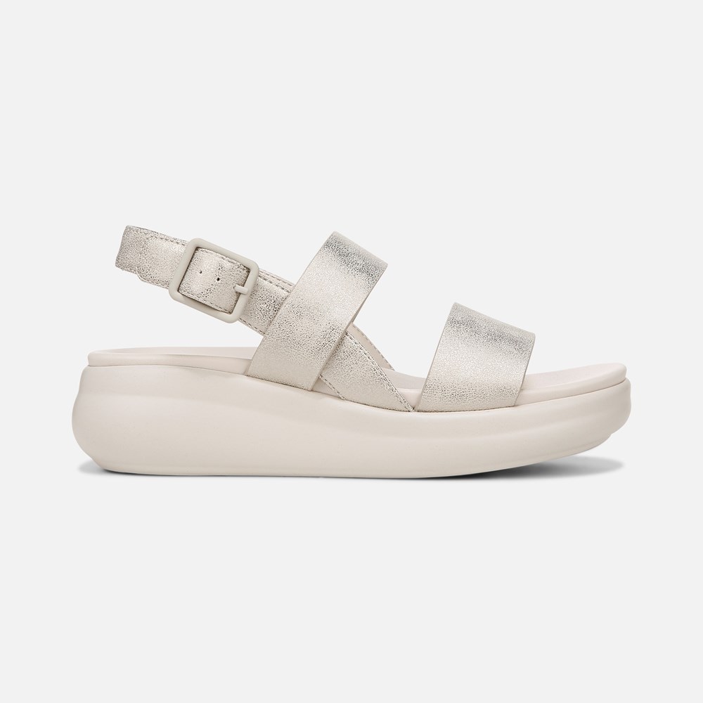 Naturalizer Coast Wedge Sandal - Gold Faux Leather Naturalizer Coast Wedge Sandal - Gold Faux Leather