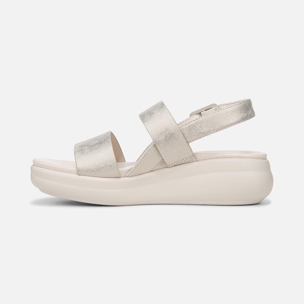 Naturalizer Coast Wedge Sandal - Gold Faux Leather Naturalizer Coast Wedge Sandal - Gold Faux Leather