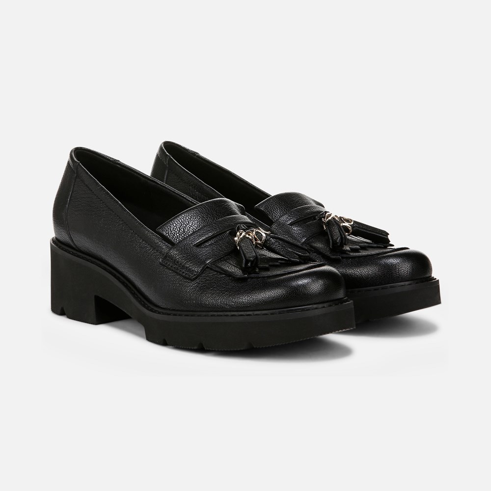 Naturalizer Desmond Lug Loafer - Black Leather