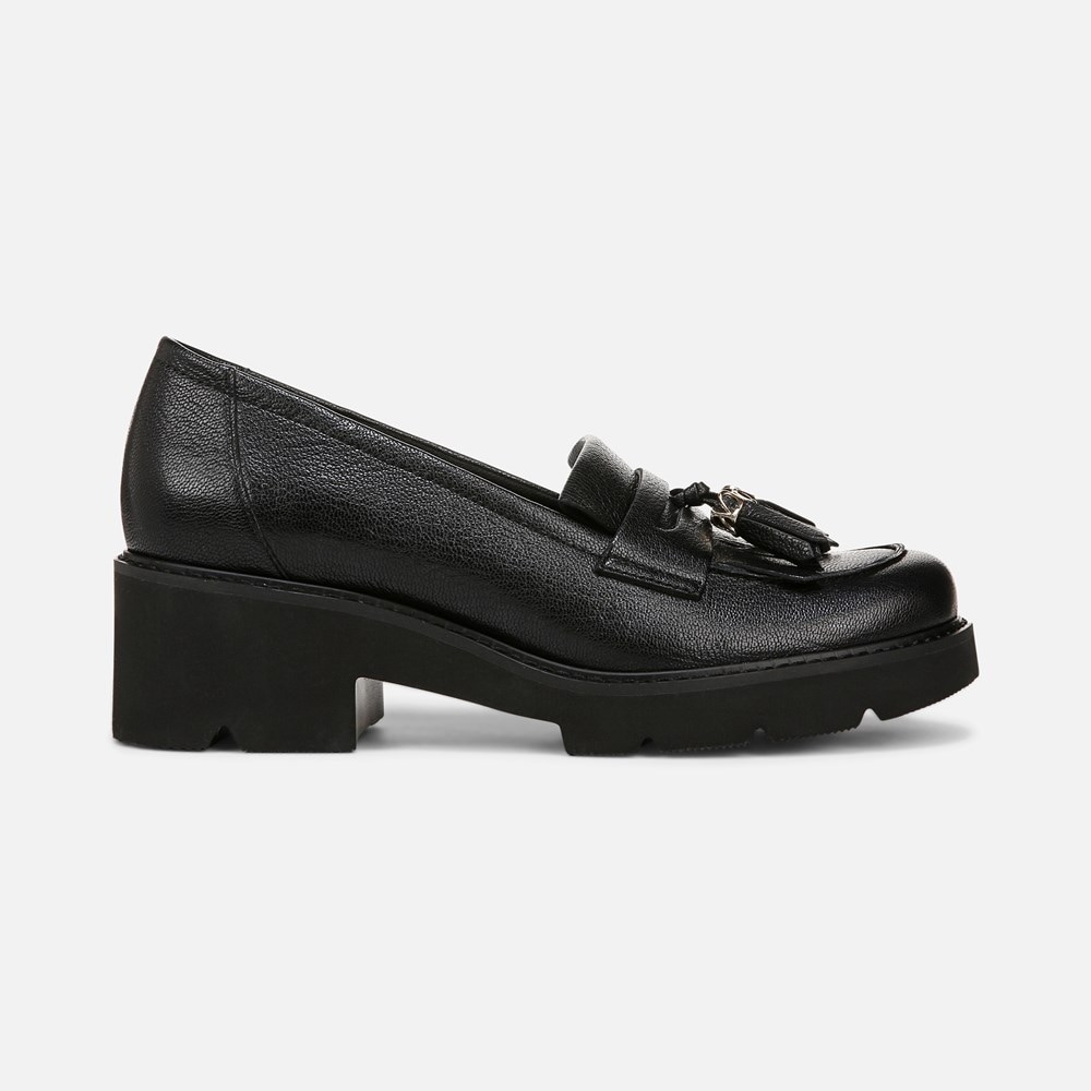 Naturalizer Desmond Lug Loafer - Black Leather