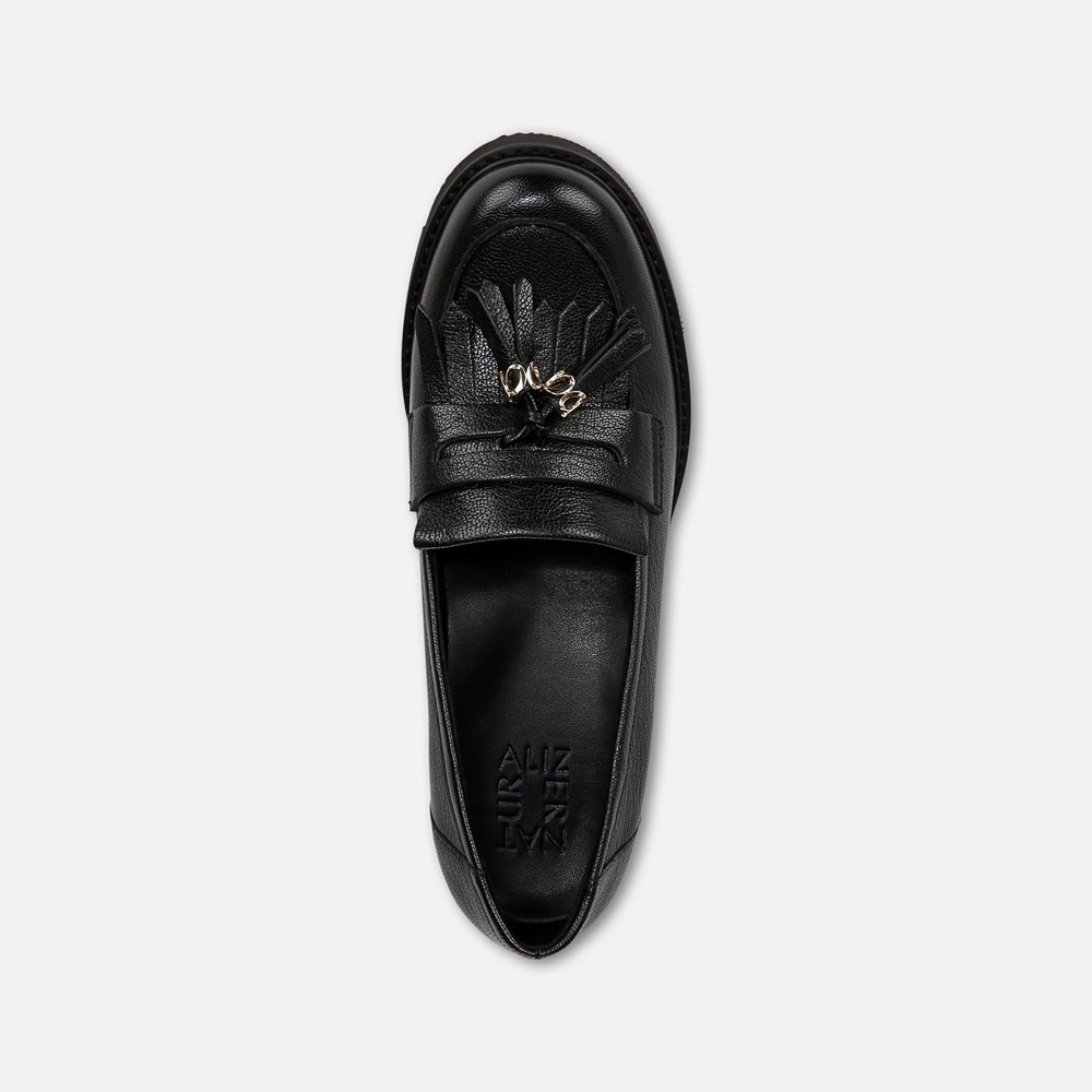 Naturalizer Desmond Lug Loafer - Black Leather