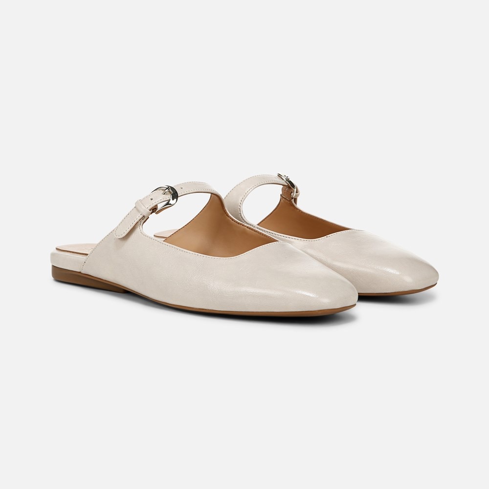 Naturalizer Apple Mary Jane Mule - Porcelain Faux Leather