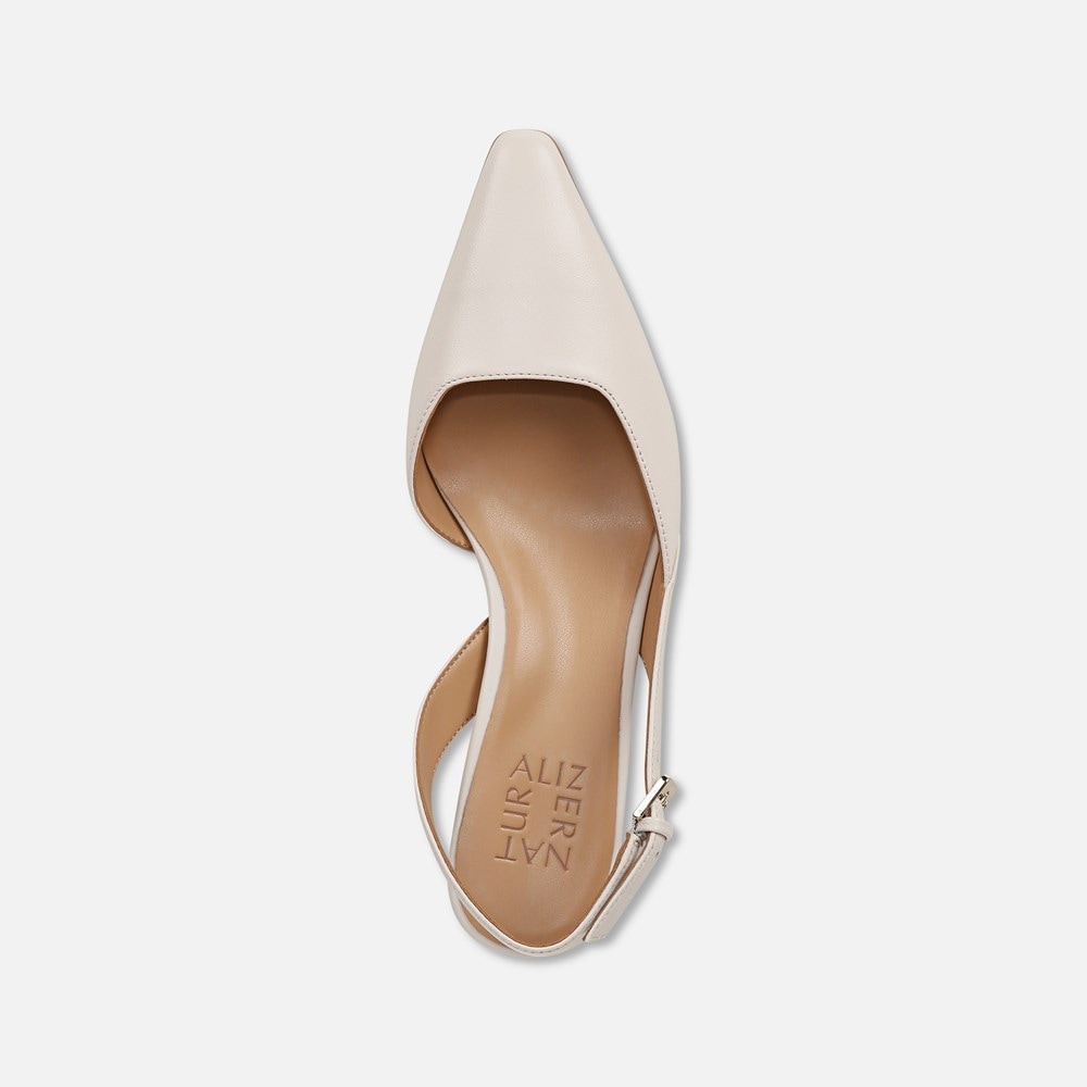 Naturalizer Dalary Slingback Pump - Satin Pearl Leather Naturalizer Dalary Slingback Pump - Satin Pearl Leather