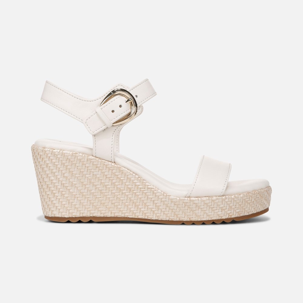 Naturalizer Stella Wedge Sandal - Warm White Leather Naturalizer Stella Wedge Sandal - Warm White Leather