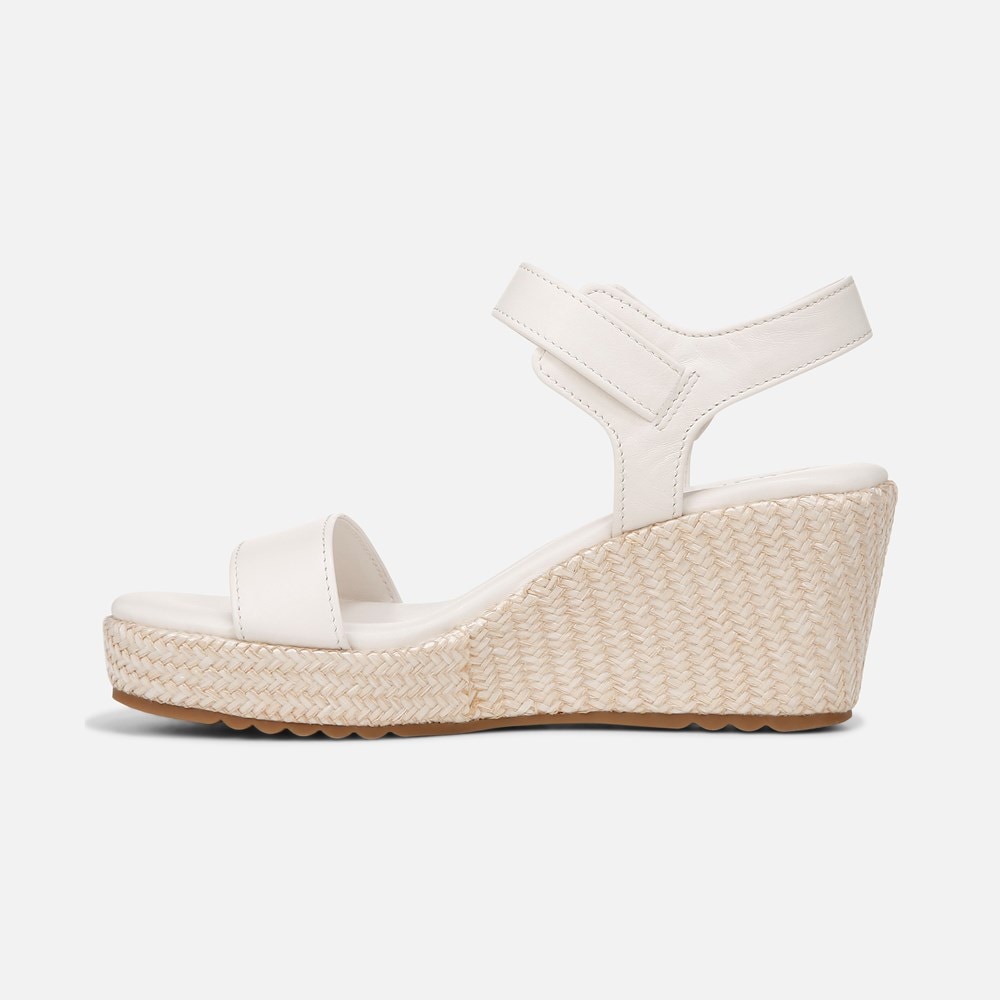 Naturalizer Stella Wedge Sandal - Warm White Leather Naturalizer Stella Wedge Sandal - Warm White Leather