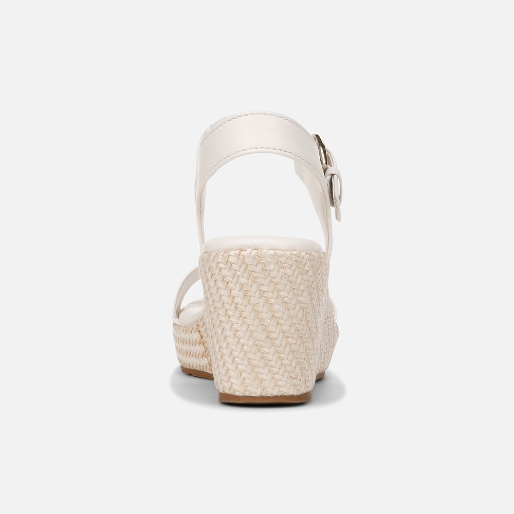 Naturalizer Stella Wedge Sandal - Warm White Leather Naturalizer Stella Wedge Sandal - Warm White Leather