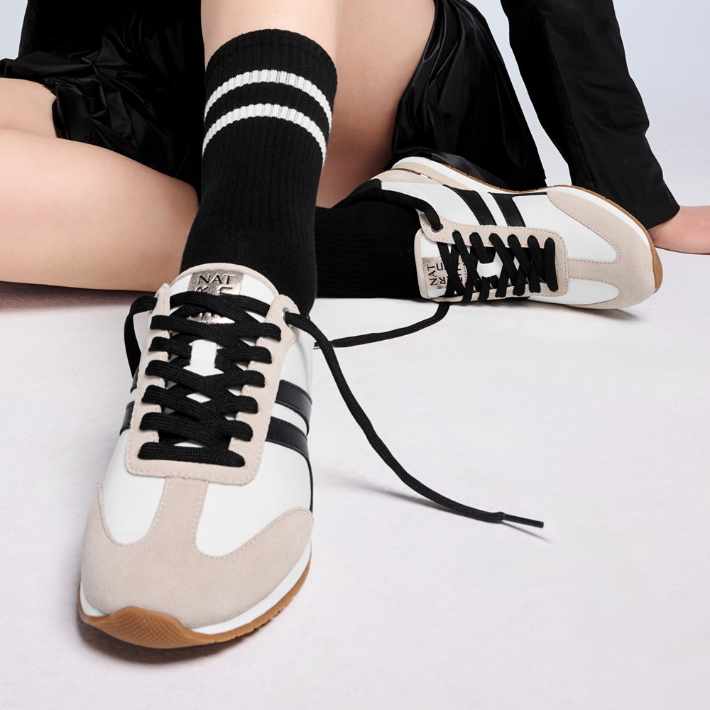 Naturalizer Lorena Lace Up Sneaker - Off White Fabric \\u0026 Suede Naturalizer Lorena Lace Up Sneaker - Off White Fabric \\u0026 Suede