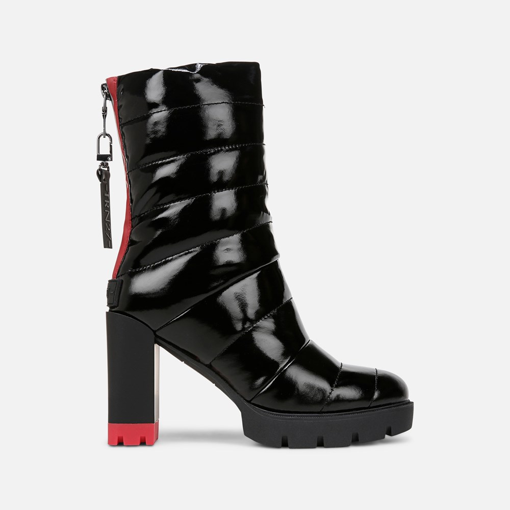 Naturalizer Think Royln Crosswalk Water Repellent Bootie - Black Patent Shine Nylon Naturalizer Think Royln Crosswalk Water Repellent Bootie - Black Patent Shine Nylon