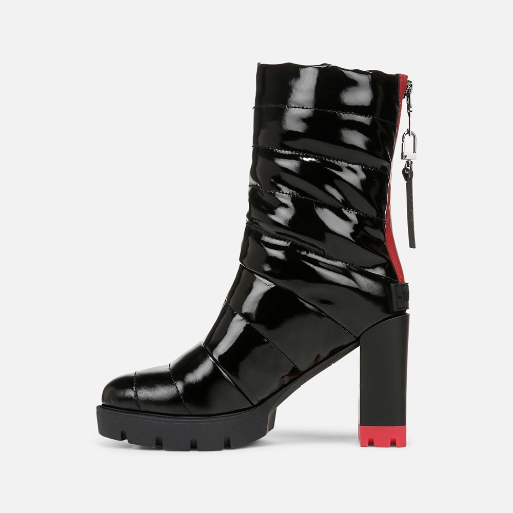Naturalizer Think Royln Crosswalk Water Repellent Bootie - Black Patent Shine Nylon Naturalizer Think Royln Crosswalk Water Repellent Bootie - Black Patent Shine Nylon