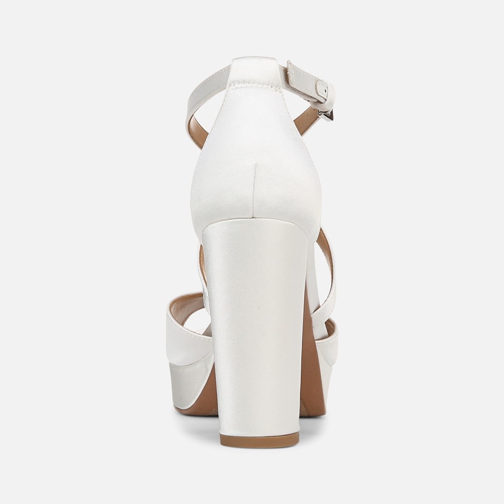 Naturalizer Melody Dress Sandal - Pearl White Satin Fabric Naturalizer Melody Dress Sandal - Pearl White Satin Fabric