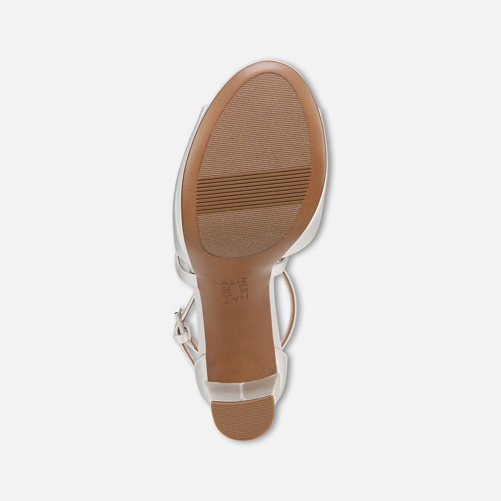 Naturalizer Melody Dress Sandal - Pearl White Satin Fabric Naturalizer Melody Dress Sandal - Pearl White Satin Fabric