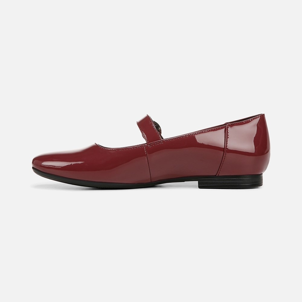 Naturalizer Kelly Mary Jane Flat - Cranberry Faux Leather Naturalizer Kelly Mary Jane Flat - Cranberry Faux Leather