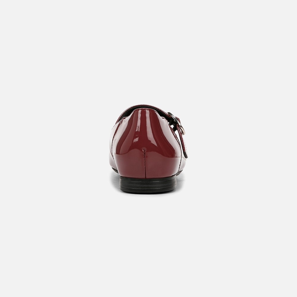 Naturalizer Kelly Mary Jane Flat - Cranberry Faux Leather Naturalizer Kelly Mary Jane Flat - Cranberry Faux Leather
