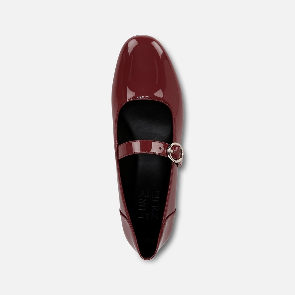 Naturalizer Kelly Mary Jane Flat - Cranberry Faux Leather Naturalizer Kelly Mary Jane Flat - Cranberry Faux Leather