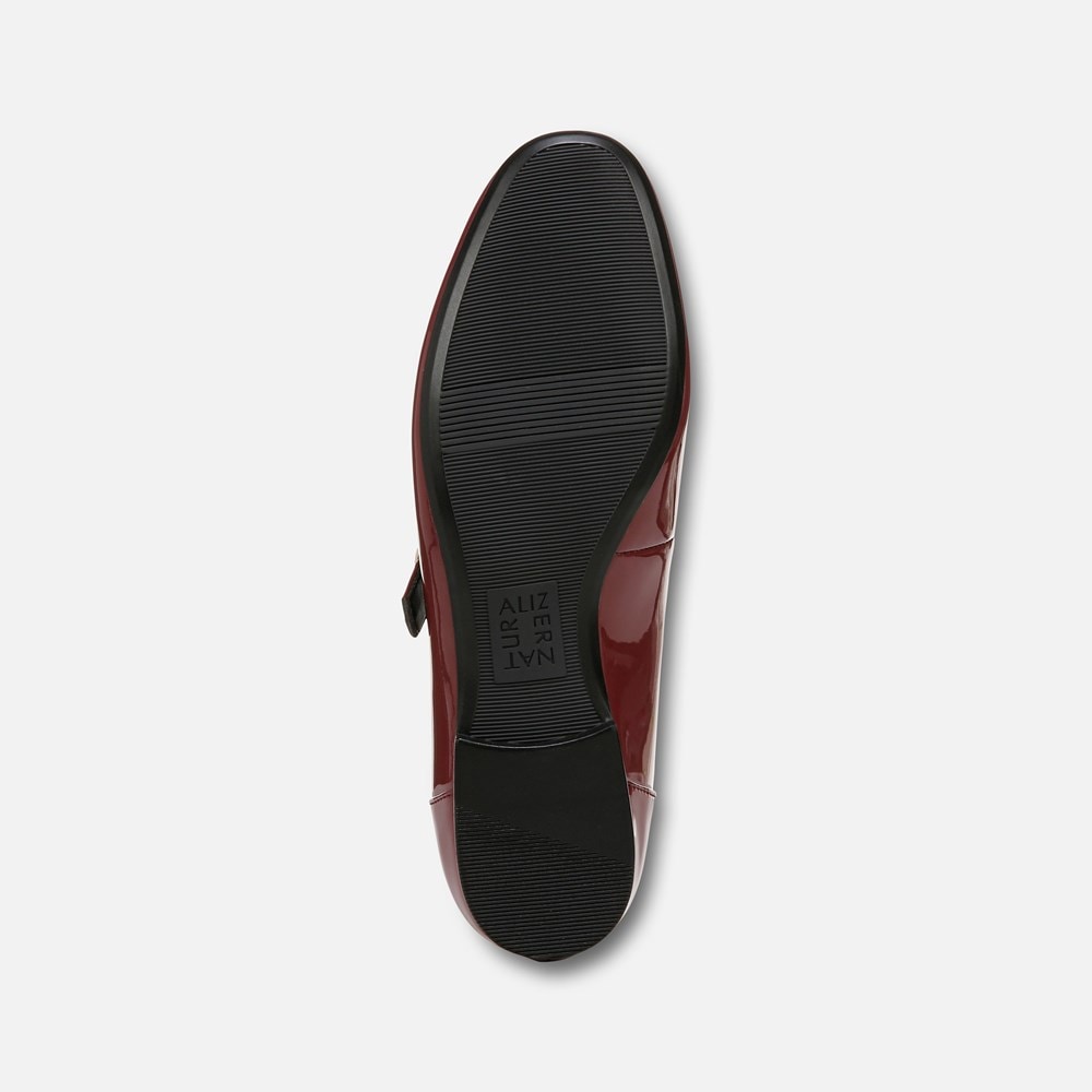 Naturalizer Kelly Mary Jane Flat - Cranberry Faux Leather Naturalizer Kelly Mary Jane Flat - Cranberry Faux Leather